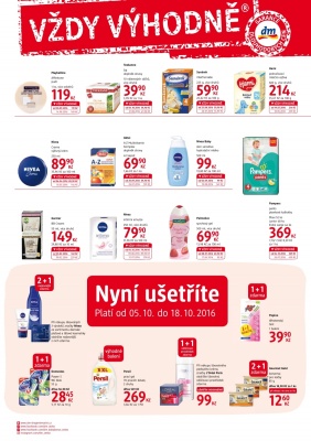 akční leták dm drogerie 5.10.2016-1.11.2016