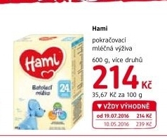 Výživa mléčná Hami