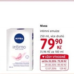 Intimní emulze Intimo Nivea