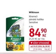 Holítka jednorázová pánská Sensitive Xtreme 3 Wilkinson