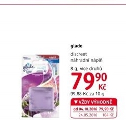 Osvěžovač vzduchu Discreet Glade by Brise - náplň
