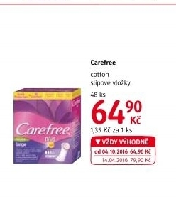 Vložky dámské slipové Carefree