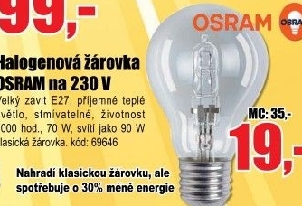 Halogenová žárovka Osram