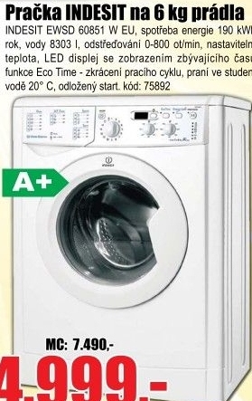 Pračka Indesit EWSD 60851