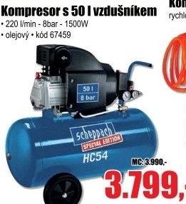 Olejový kompresor Scheppach HC 54