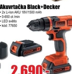 Aku vrtačka Black&amp