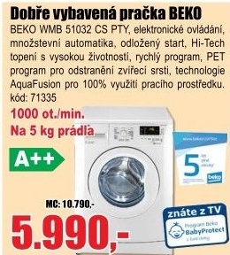 Pračka BEKO WMB 51032 CS PTY