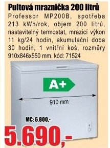 Pultový mrazící box Professor MP200B