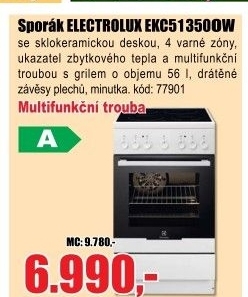 Sklokeramický sporák Elektrolux EKC51350OW
