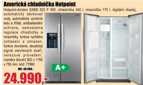 Americká chladnička Hotpoint-Ariston SXBD 922 F WD