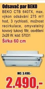 Digestoř Beko CTB 6407X