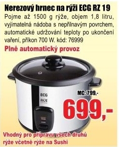 Rýžovar ECG RZ 19