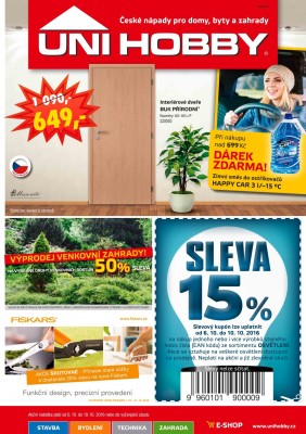 akční leták UNI HOBBY 6.10.2016-19.10.2016