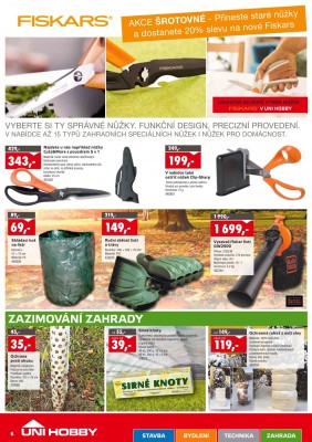 akční leták UNI HOBBY 6.10.2016-19.10.2016