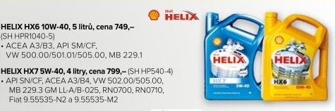 Motorový olej Shell Helix 10W-40