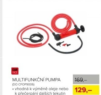 Multifunkční pumpa CarFace