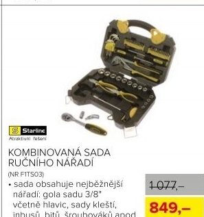 Kombinovaná sada ručního nářadí Starline, sada 56ks