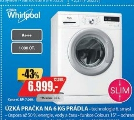 AWSX 63013 PRAČKAWHIRLPOOL / A+++