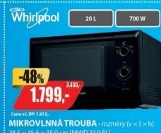 MWD 319 BL MIKROVLNNÁ TROUBAWHIRLPOOL