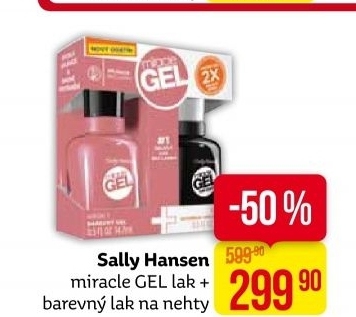 Balíček lak na nehty gelový + vrchní lak Miracle Sally Hansen