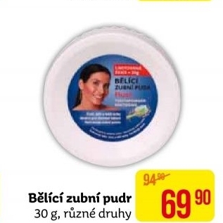 Pudr bělící na zuby EVA