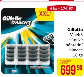 Náhradní hlavice pánské Mach 3 Gillette