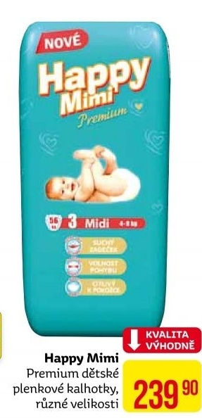 Pleny dětské Happy Mimi Premium