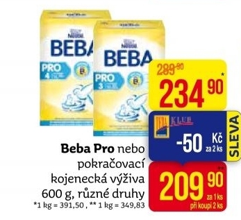 Mléčná výživa Pro Beba Nestlé