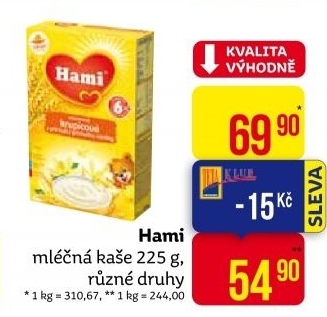 Kaše mléčná Hami