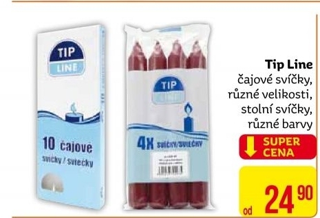 Svíčky čajové Tip Line