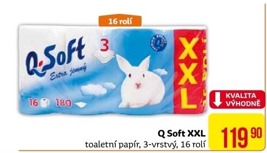 Toaletní papír 3vrstvý Q Soft