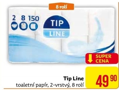 Toaletní papír 2vrstvý Tip Line