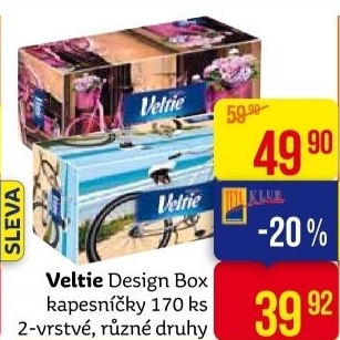 Kapesníčky papírové Veltie Kleenex - box