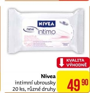 Ubrousky pro intimní hygienu Intimo Nivea