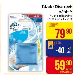 Osvěžovač vzduchu Discreet Glade by Brise - náplň