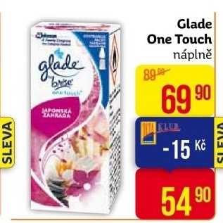 Osvěžovač vzduchu One touch Glade by Brise - náplň