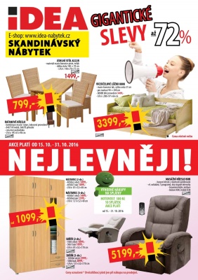 akční leták IDEA nábytek 15.10.2016-31.10.2016