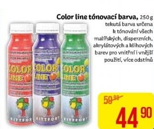 Malířská tónovací barva Color Line Kittfort
