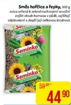Osivo směs hořčice a řepky Semínko