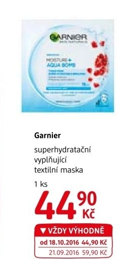 Textilní pleťová maska Garnier