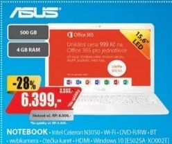 E502SA-XO002T 15,6 N3050 4G 500G WH ASUS