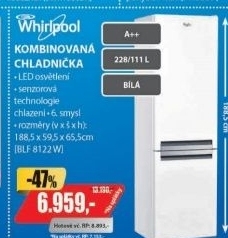 BLF 8122 W CHLADNIČKA KOMBI.WHIRLPOOL