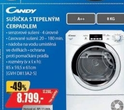 GVH D813A2-S SUŠIČKA PRÁDLACANDY / A++