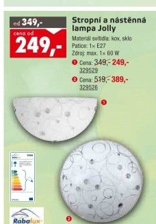 Nástěnná lampa JOLLY Rabalux
