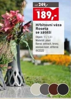 Hřbitovní váza Roseta