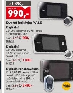 Digitální kukátko do dveří Yale
