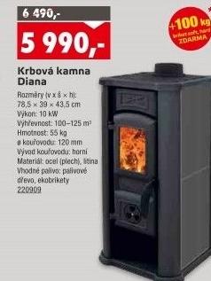 Krbová kamna Diana Tim Sistem
