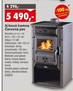 Kamna krbová Čarovná pec Tim Sistem