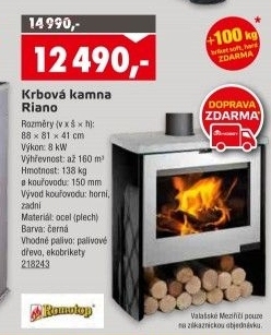 Krbová kamna Riano Romotop