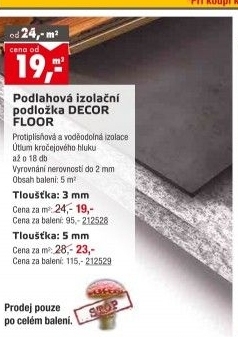 Podlahová izolační podložka Decor Floor